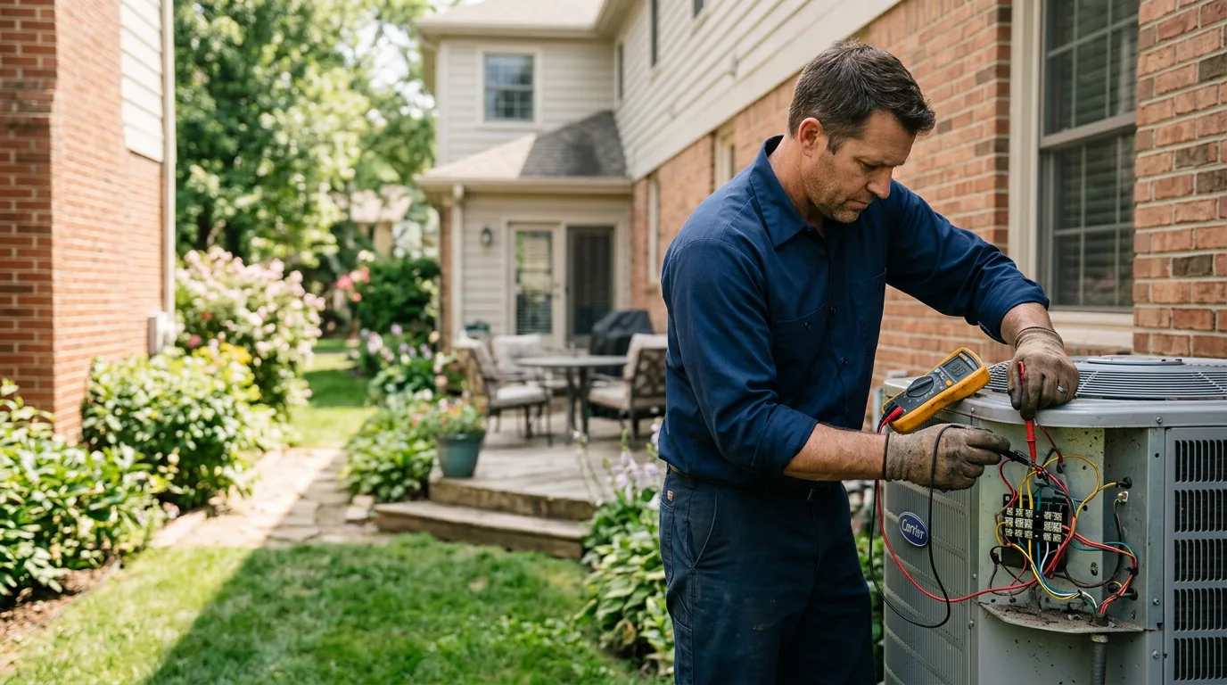 HVAC technician working near West Halifax, VT